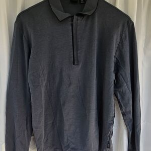 Hugo Boss Charcoal Long Sleeve Polo
